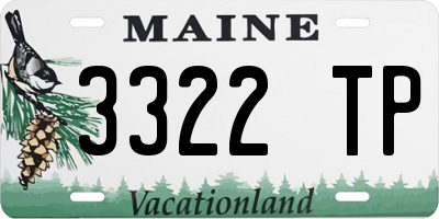 ME license plate 3322TP