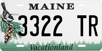 ME license plate 3322TR