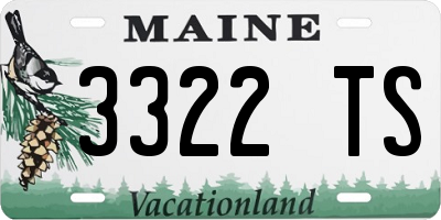 ME license plate 3322TS