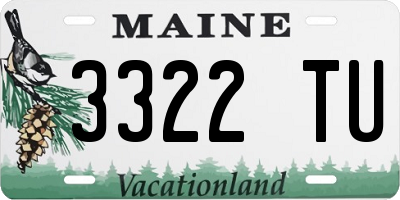 ME license plate 3322TU