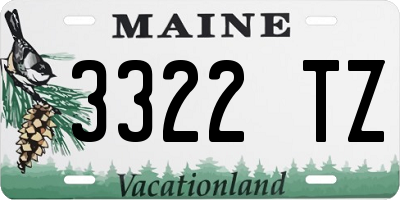 ME license plate 3322TZ