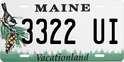 ME license plate 3322UI