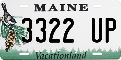 ME license plate 3322UP
