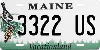 ME license plate 3322US