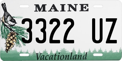 ME license plate 3322UZ