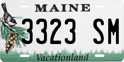 ME license plate 3323SM