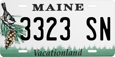 ME license plate 3323SN