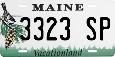 ME license plate 3323SP