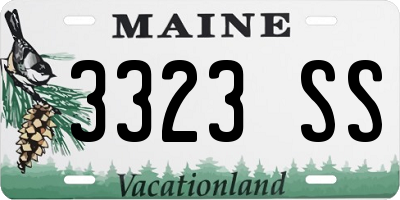 ME license plate 3323SS