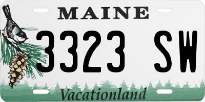ME license plate 3323SW