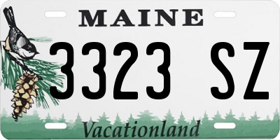 ME license plate 3323SZ