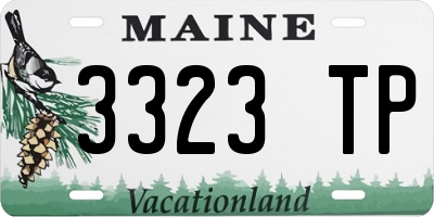 ME license plate 3323TP
