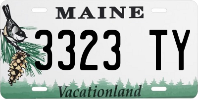 ME license plate 3323TY