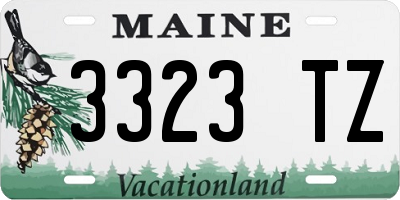 ME license plate 3323TZ