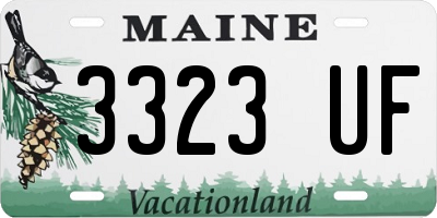 ME license plate 3323UF