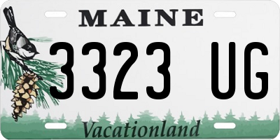 ME license plate 3323UG