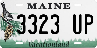 ME license plate 3323UP