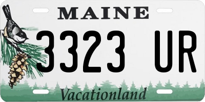 ME license plate 3323UR