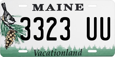 ME license plate 3323UU