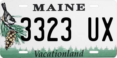 ME license plate 3323UX