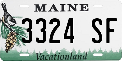 ME license plate 3324SF