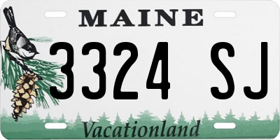 ME license plate 3324SJ