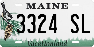 ME license plate 3324SL