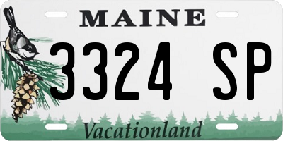 ME license plate 3324SP