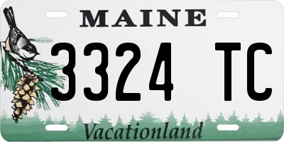 ME license plate 3324TC