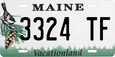 ME license plate 3324TF