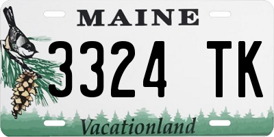 ME license plate 3324TK