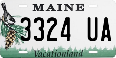 ME license plate 3324UA