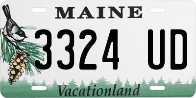 ME license plate 3324UD
