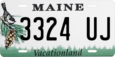 ME license plate 3324UJ