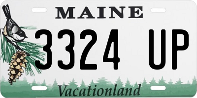 ME license plate 3324UP