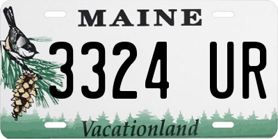 ME license plate 3324UR