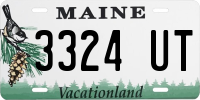 ME license plate 3324UT