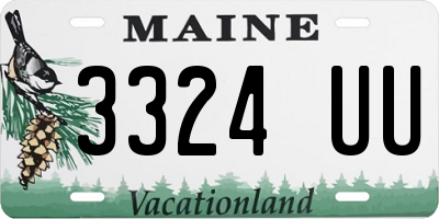 ME license plate 3324UU