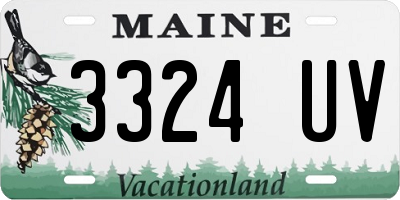 ME license plate 3324UV