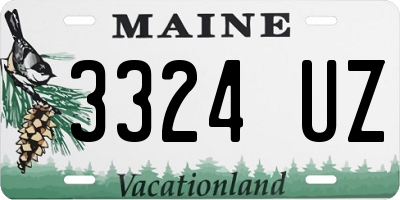 ME license plate 3324UZ