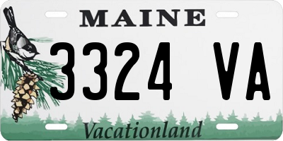 ME license plate 3324VA