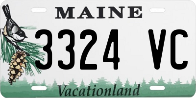 ME license plate 3324VC