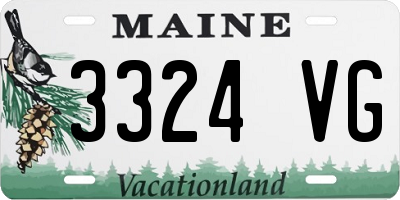 ME license plate 3324VG