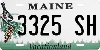 ME license plate 3325SH