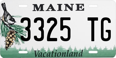 ME license plate 3325TG