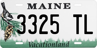 ME license plate 3325TL