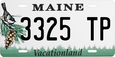 ME license plate 3325TP