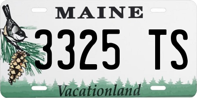 ME license plate 3325TS