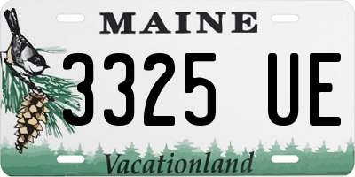 ME license plate 3325UE