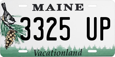 ME license plate 3325UP